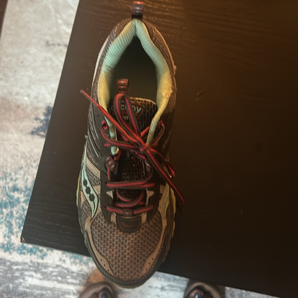 Saucony Excursion TR8 Trail Running Shoes Grey Neon Pink Womens Size 8.5 - Picture 6 of 11